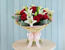 Букет цветов из:  Лилии и Розы #REPLACE_PRED# Шабровском