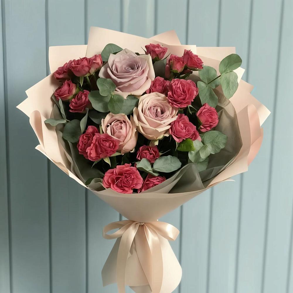 Букет цветов из: Гвоздики и Розы в Шабровском
