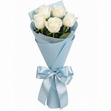 Букет 5 Белых роз Проуд в Шабровском