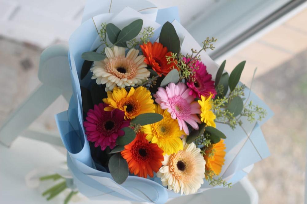 Букет цветов из: Герберы в Шабровском