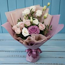 Букет цветов из:  Розы и Лизиантусы в Шабровском