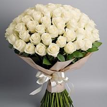 Букет 101 беля роза Белоснежка в Шабровском