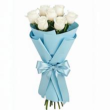 Букет 7 белых роз Проуд в Шабровском