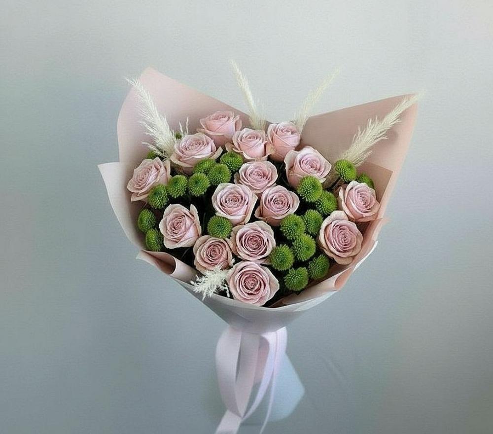 Букет цветов из: Розы и Хризантемы в Шабровском