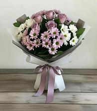 Букет цветов из:  Хризантемы и Розы в Шабровском