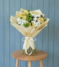 Букет цветов из:  Хризантемы и Розы в Шабровском