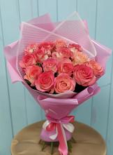 Букет 15 Розовых роз Равель в Шабровском
