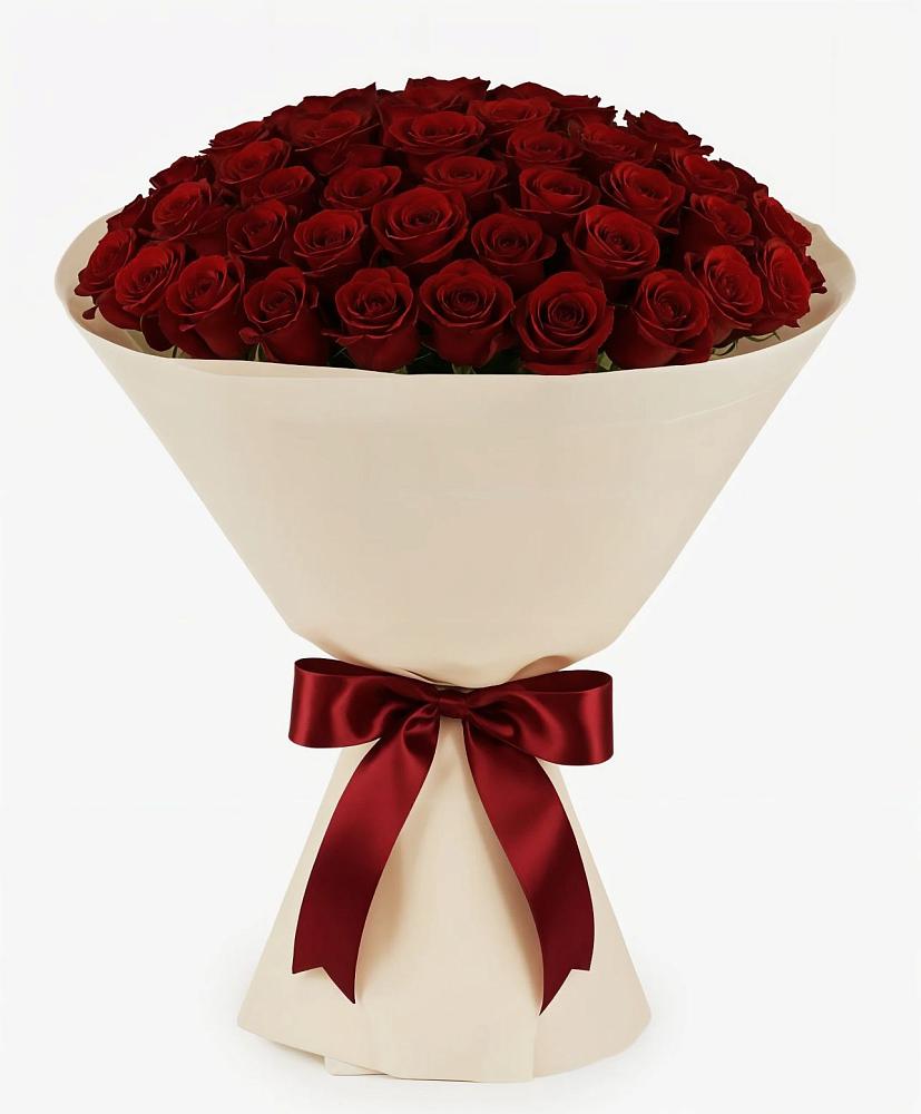 Букет 101 Бордовая роза Блэк Бакарра в Шабровском